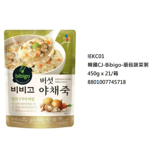 韓國CJ-Bibigo-蘑菇蔬菜粥 420g（IEKC01/500771）